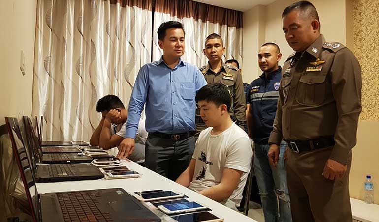 Bangkok Police Raids Illegal Chinese Online Gambling Operation in Pattaya